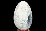 Crystal Filled, Celestine (Celestite) Egg - Madagascar #126536-1